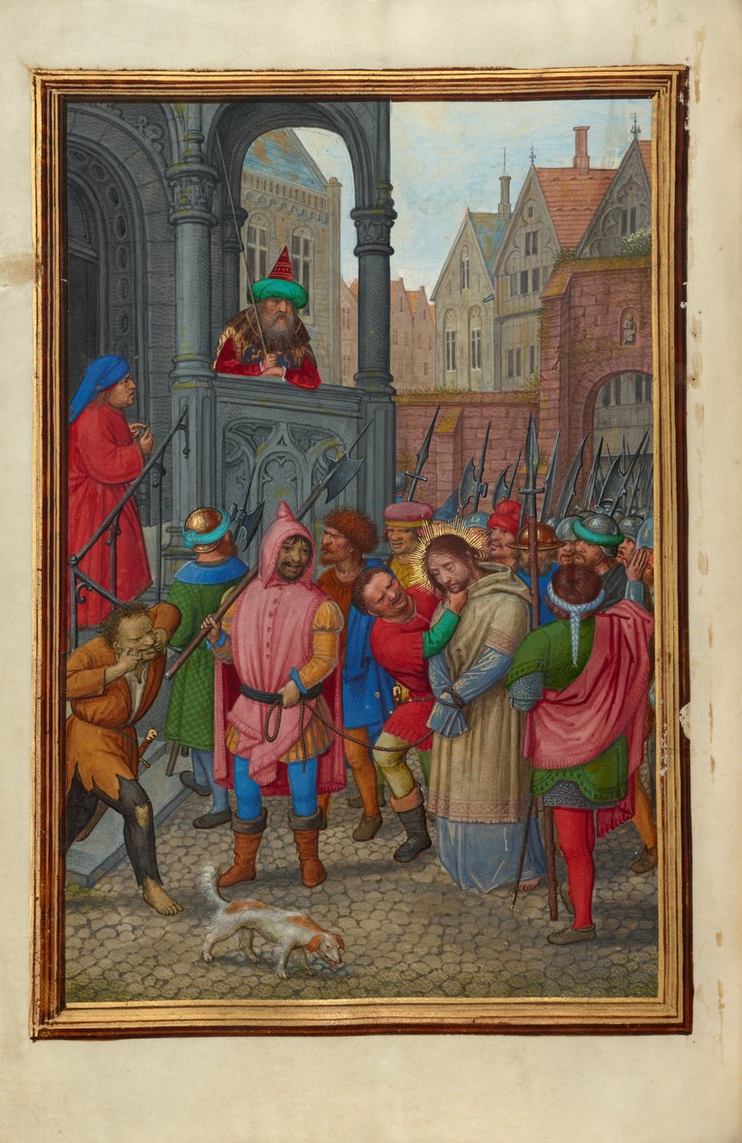 Cristo conduzido de Herodes a Pilatos de Simon Bening