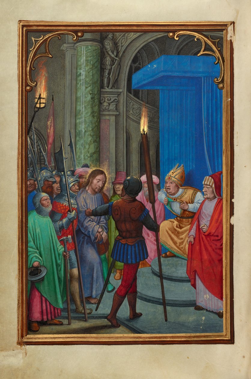 Cristo perante Caifás de Simon Bening