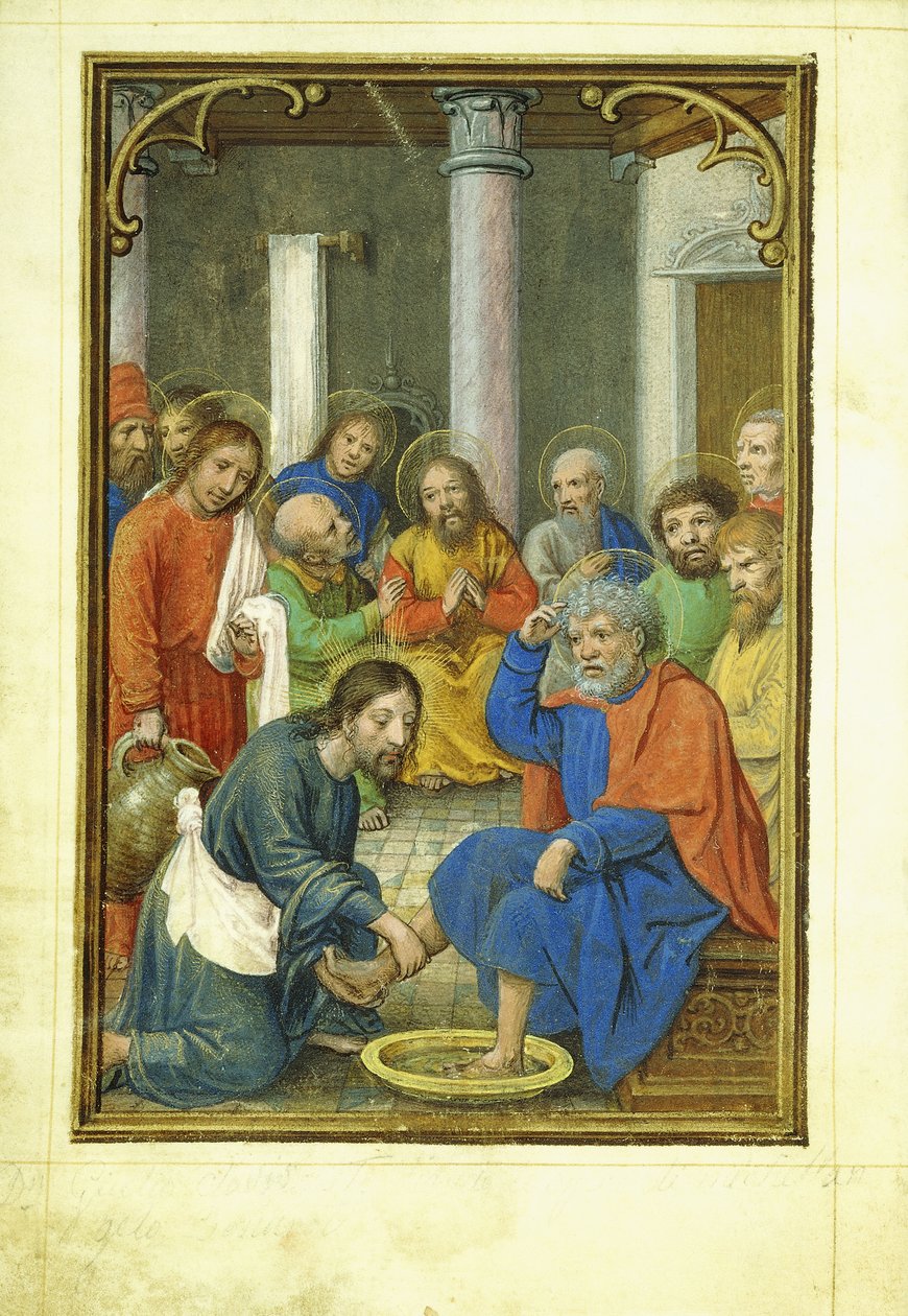 Cristo lavando os pés de Pedro, 1520 "s de Simon Bening