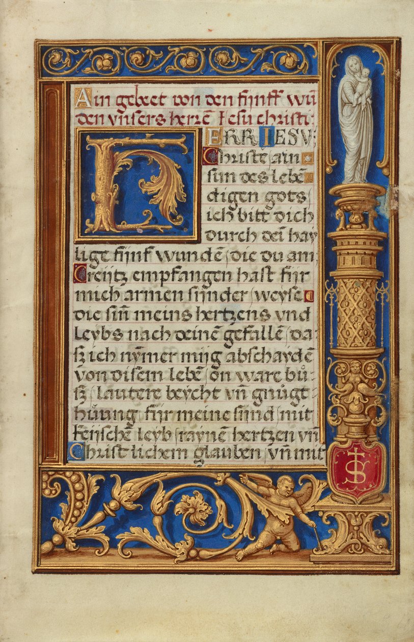 Geschmückte Textseite de Simon Bening