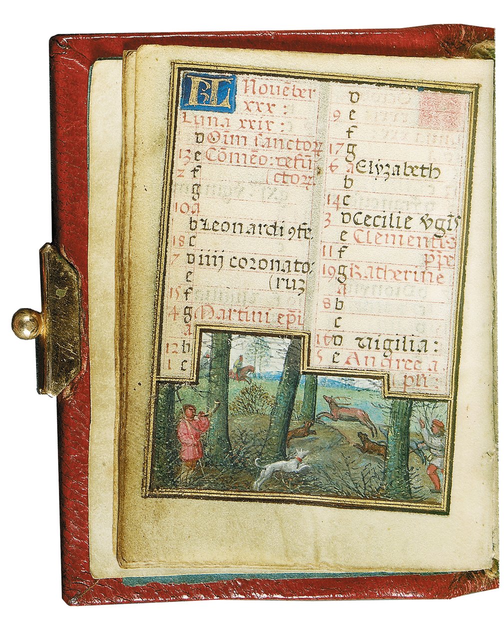 Fólio de um Livro de Horas em miniatura, uso de Roma, Bruges de Simon Bening