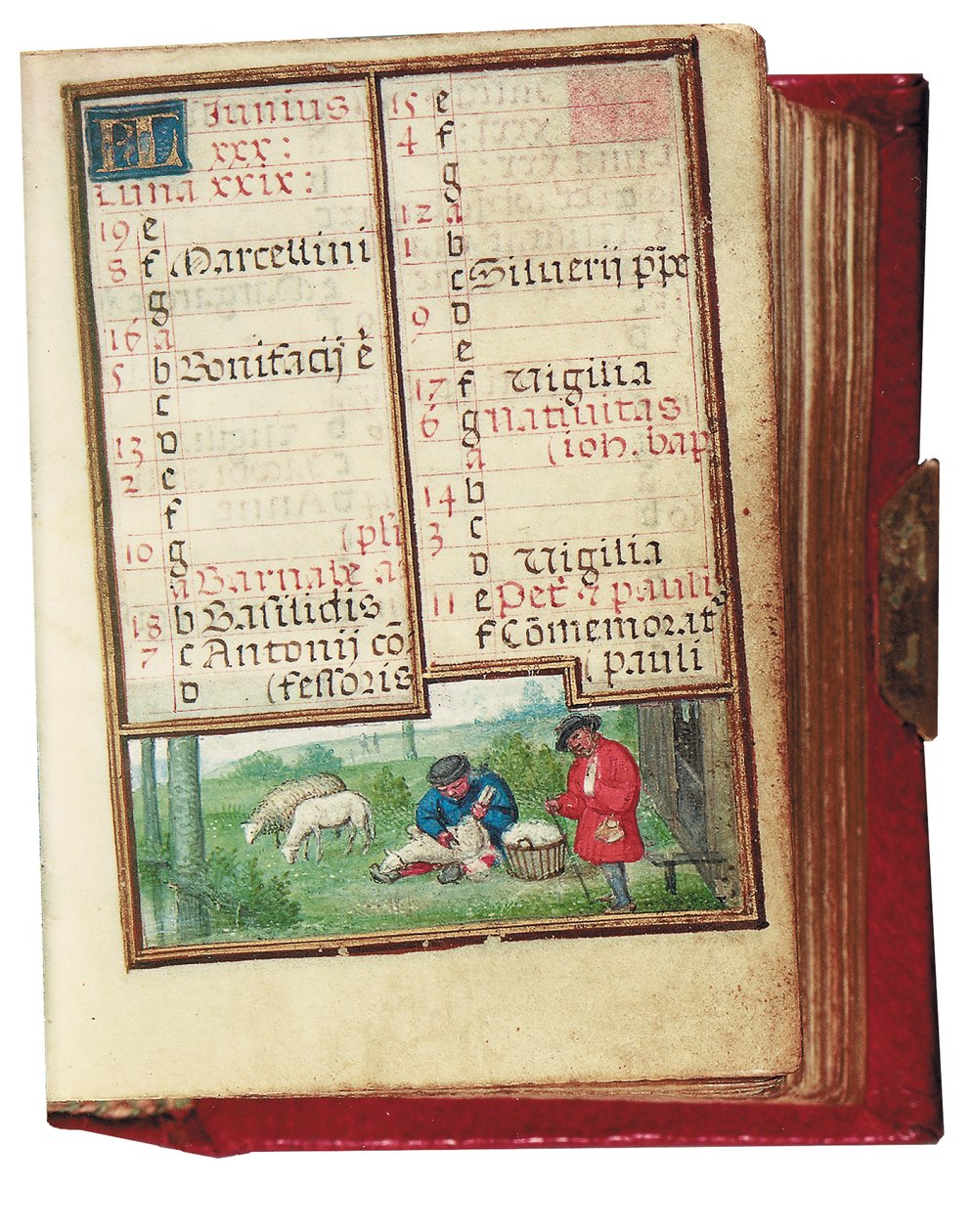 Fólio de um Livro de Horas em miniatura, uso de Roma, Bruges, 1530-35 de Simon Bening