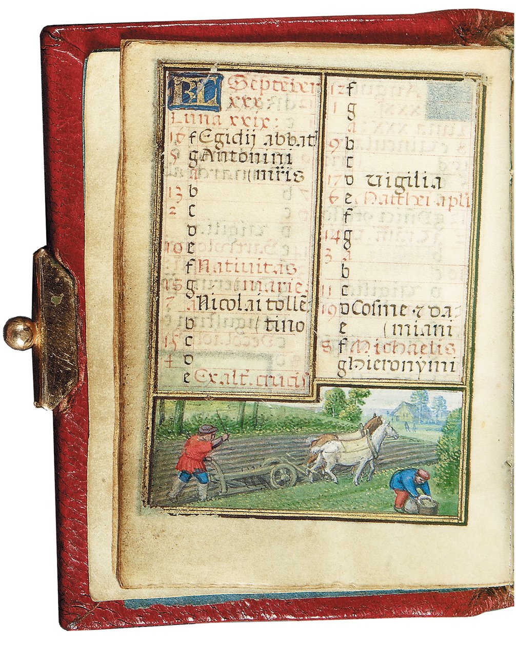 Fólio de um Livro de Horas em miniatura, uso de Roma, Bruges, 1530-35 de Simon Bening