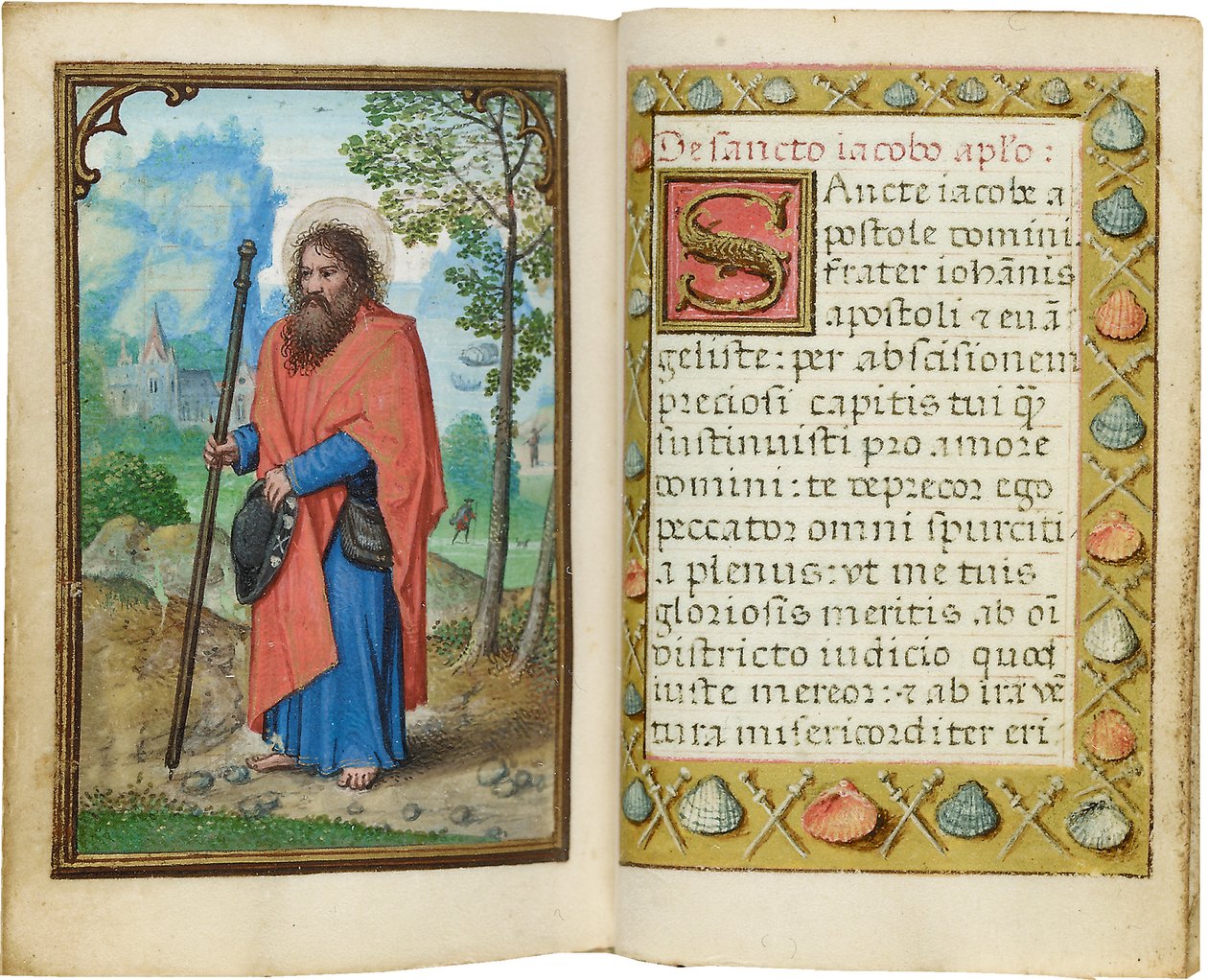 Fólio de um Livro de Horas em miniatura, uso de Roma, Bruges, 1530-35 de Simon Bening