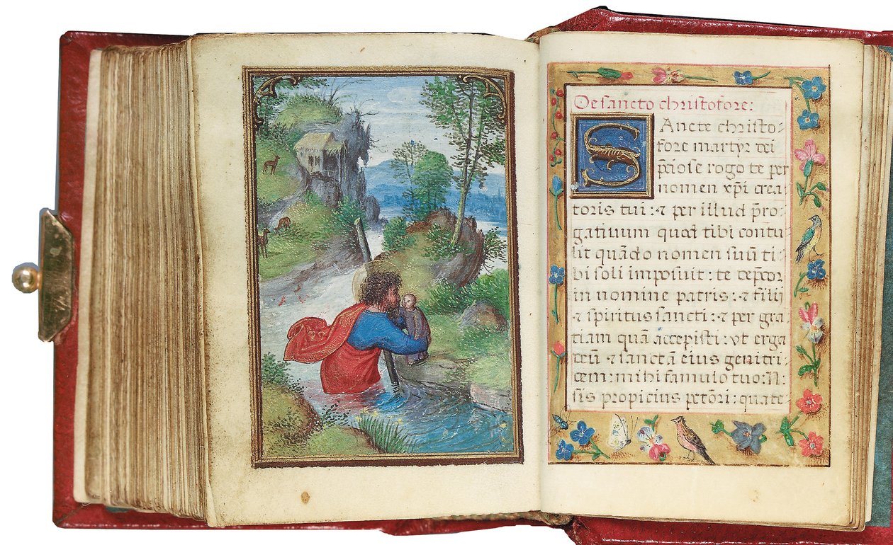 Fólio de um Livro de Horas em miniatura, uso de Roma, Bruges, 1530-35 de Simon Bening