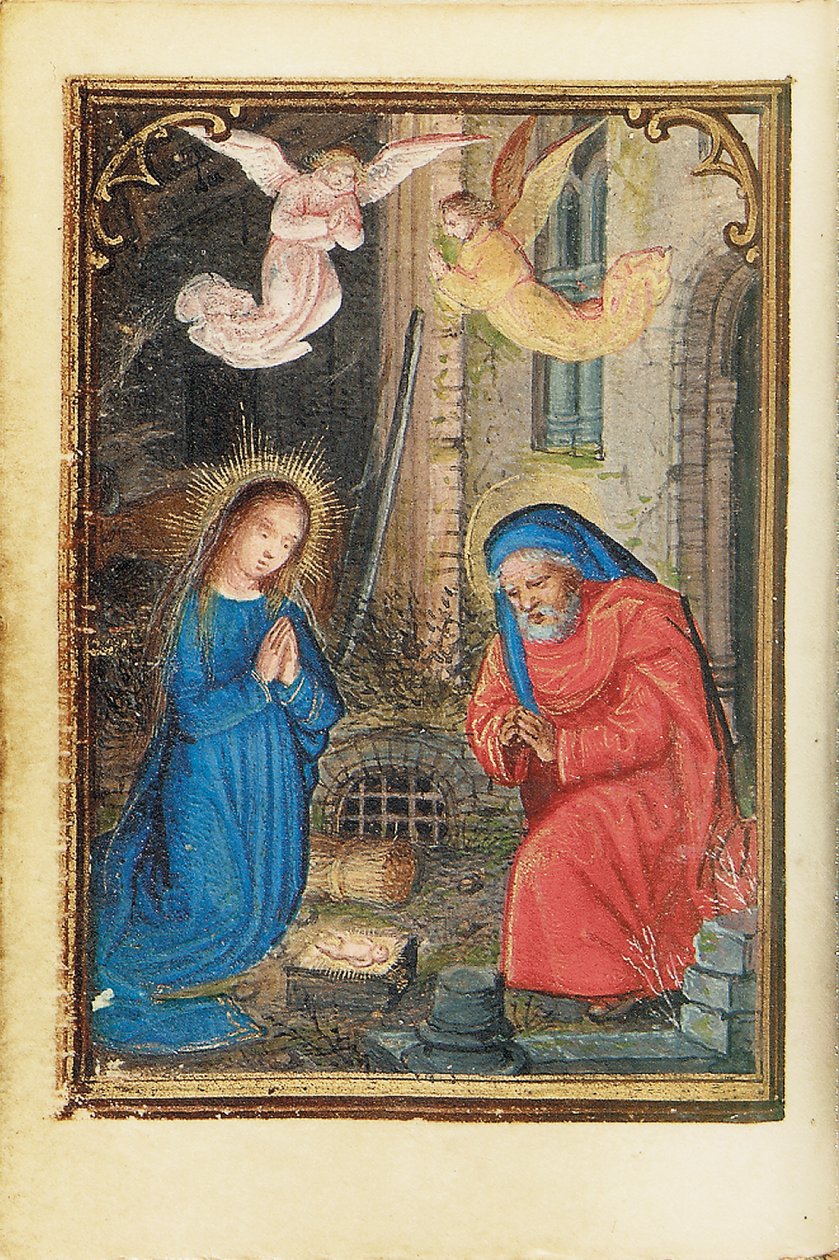 Fólio de um Livro de Horas em miniatura, uso de Roma, Bruges, 1530-35 de Simon Bening