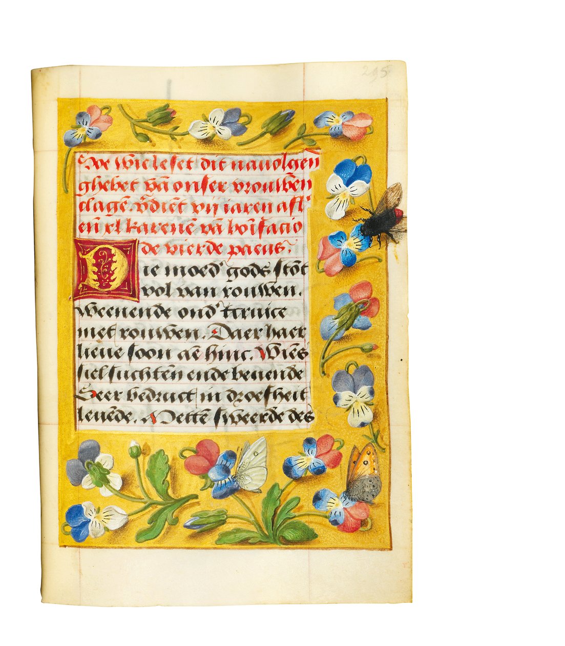 Página do Livro de Orações de Imhof, 1511 de Simon Bening