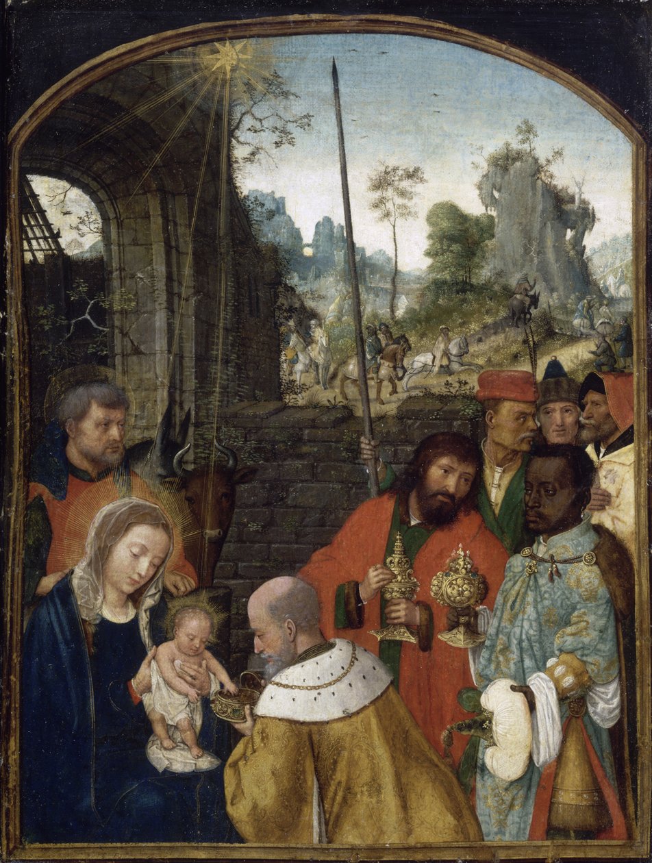 A Adoração dos Reis Magos, Primeira Metade do 16º cen... de Simon Bening