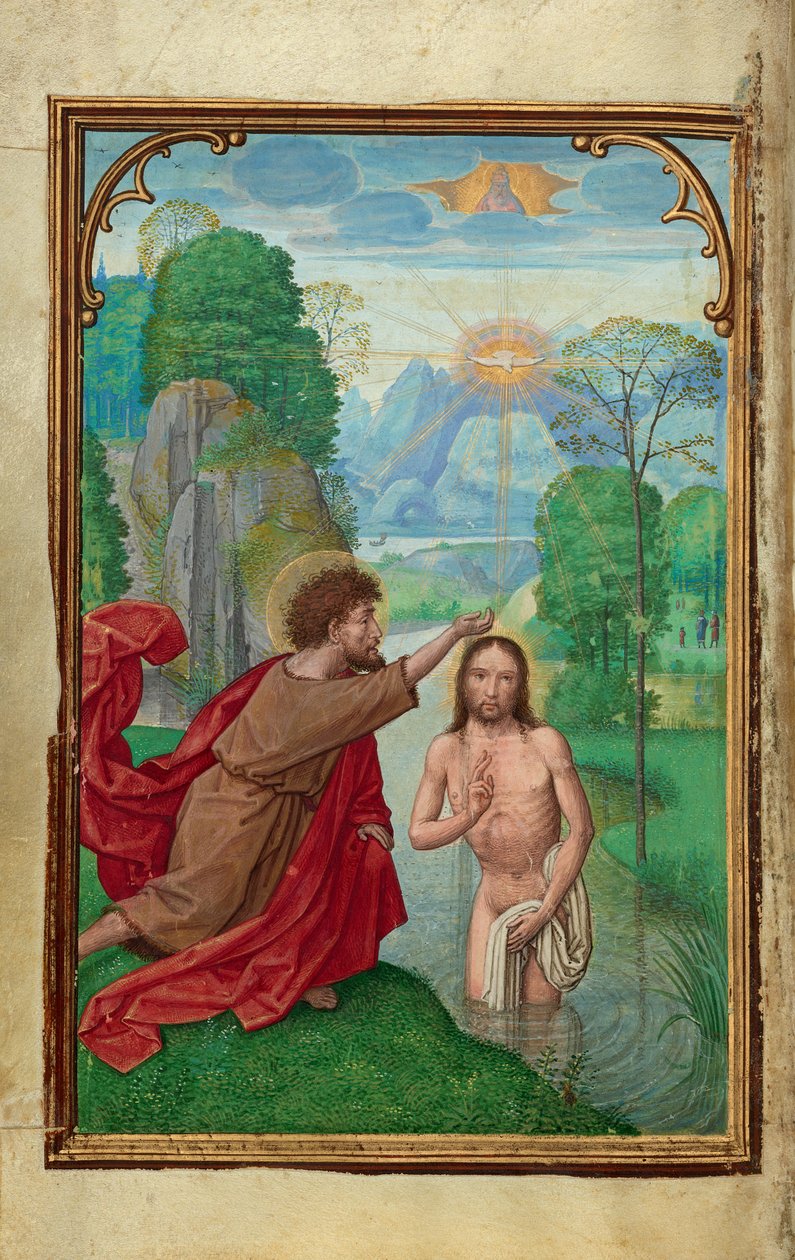 O batismo de Cristo de Simon Bening