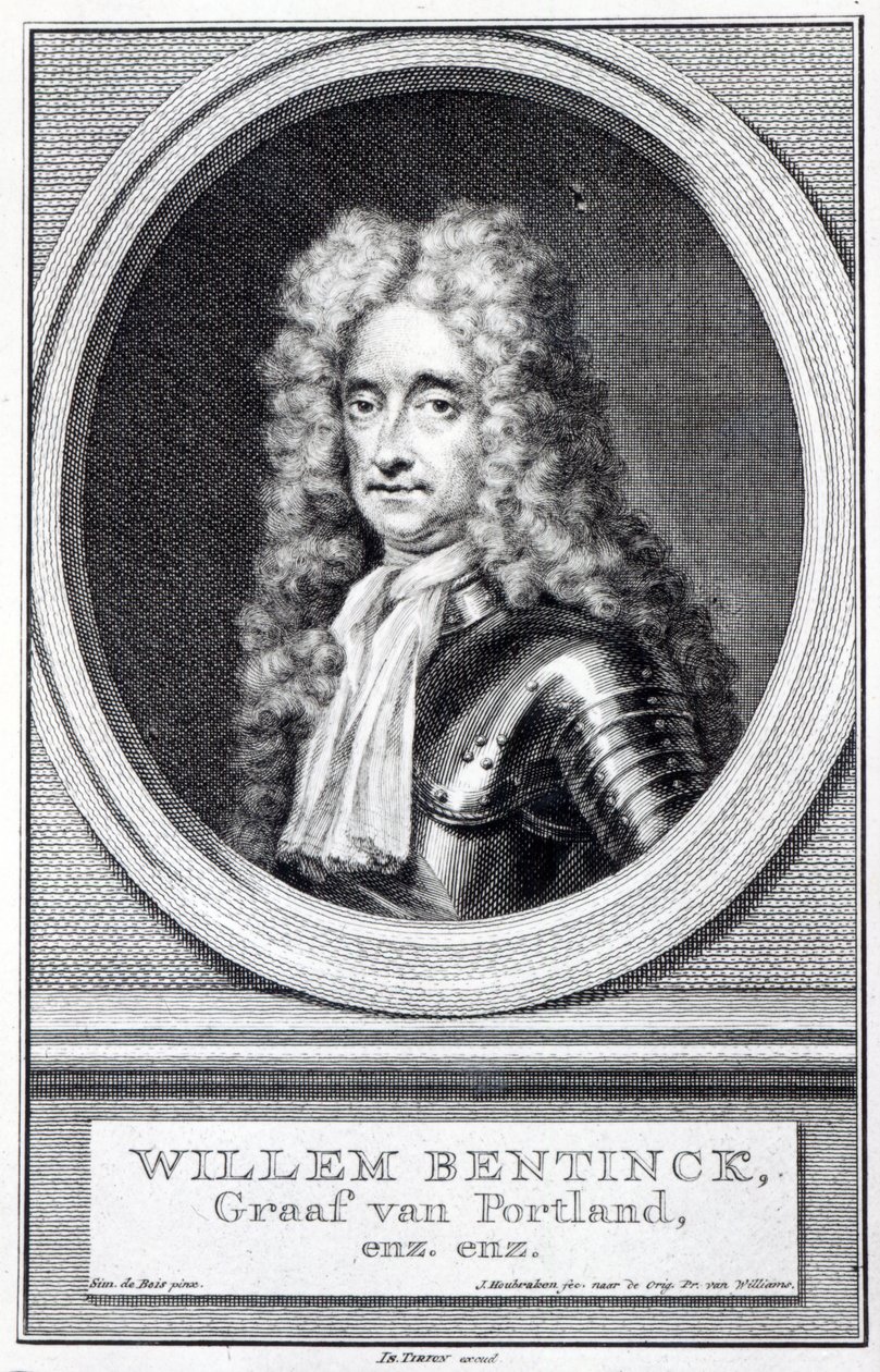 William Bentinck, 1º Conde de Portland, gravado por Jacobus Houbraken depois de um original de Robert Williams de Simon Du Bois