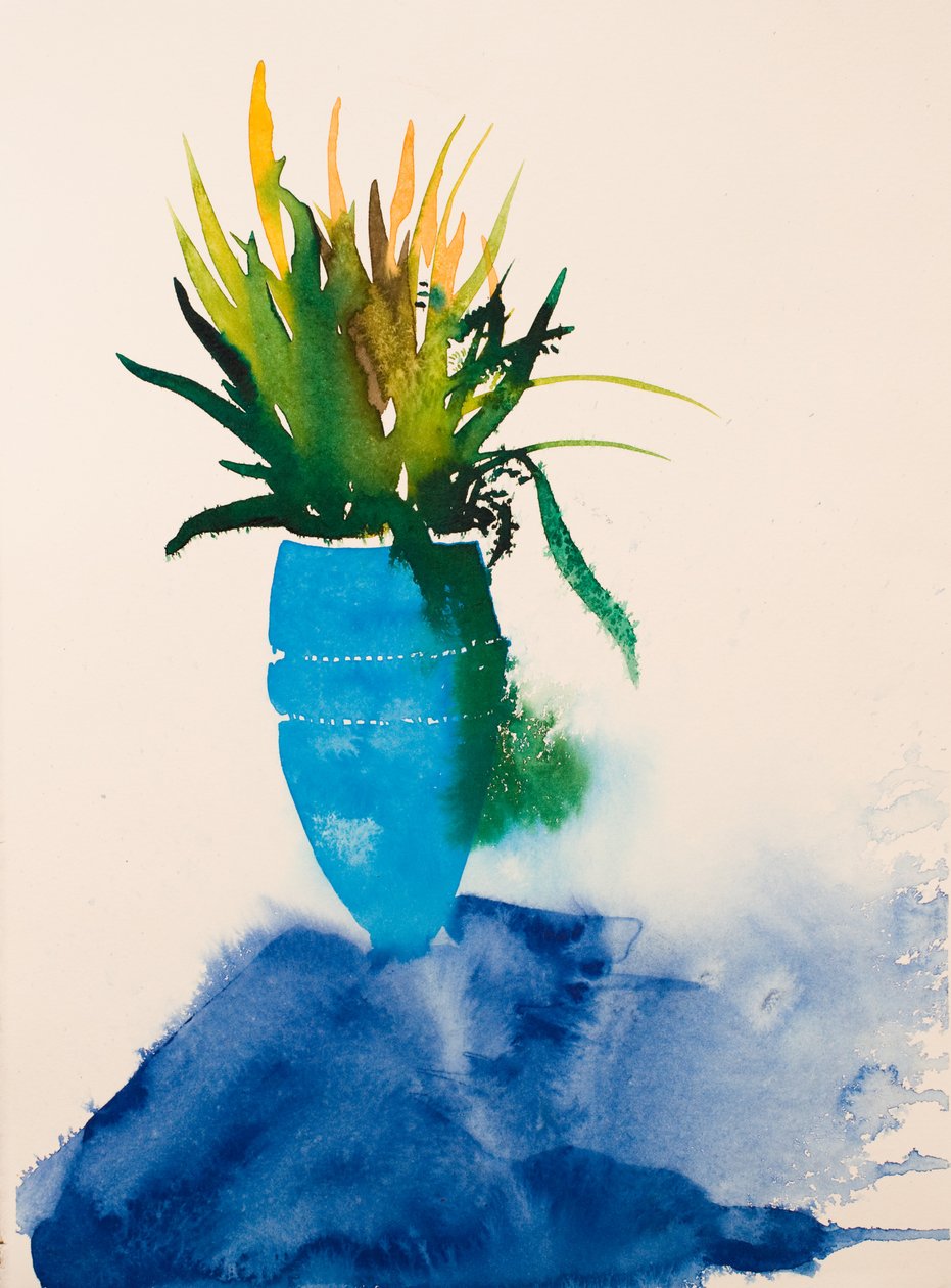 Jarra azul, 2016 (aguarela) de Simon Fletcher