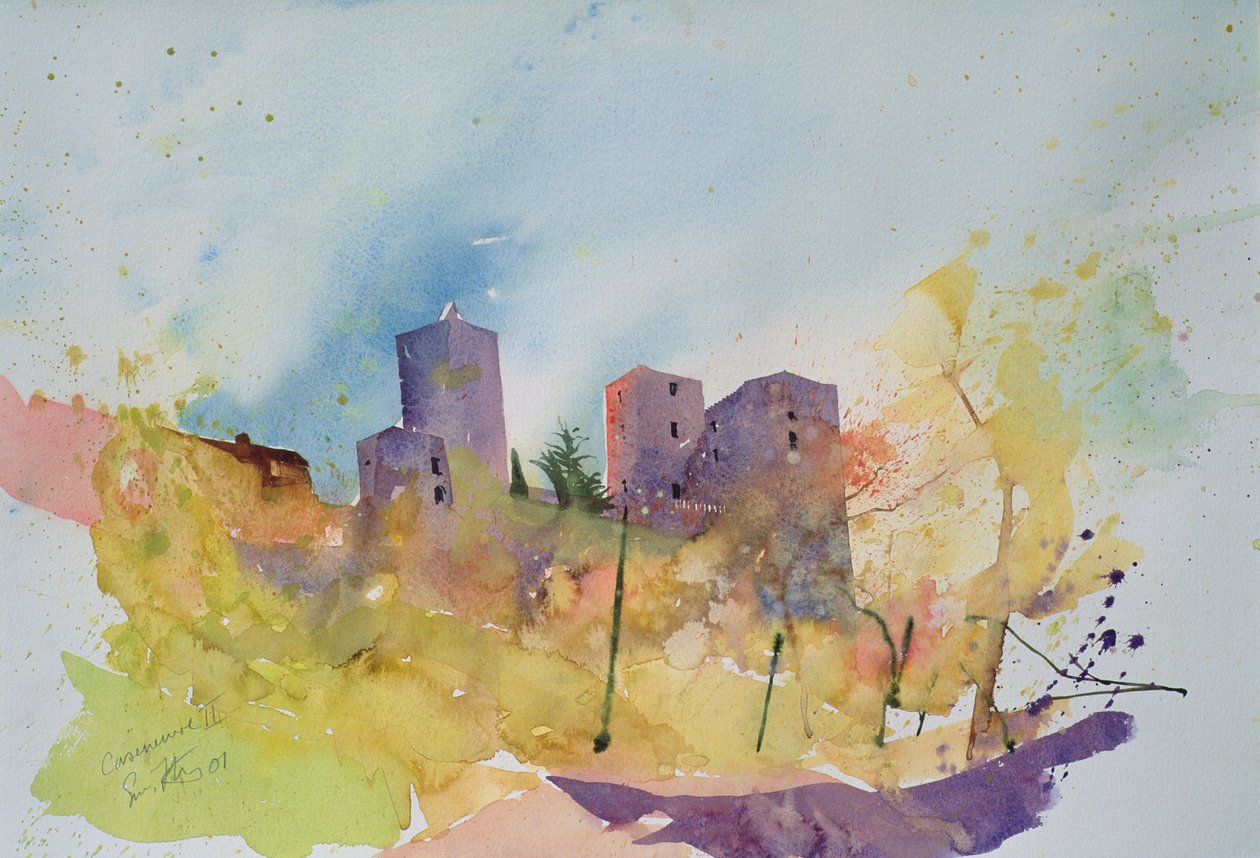 Caseneuve, França, 2001 (aguarela) de Simon Fletcher
