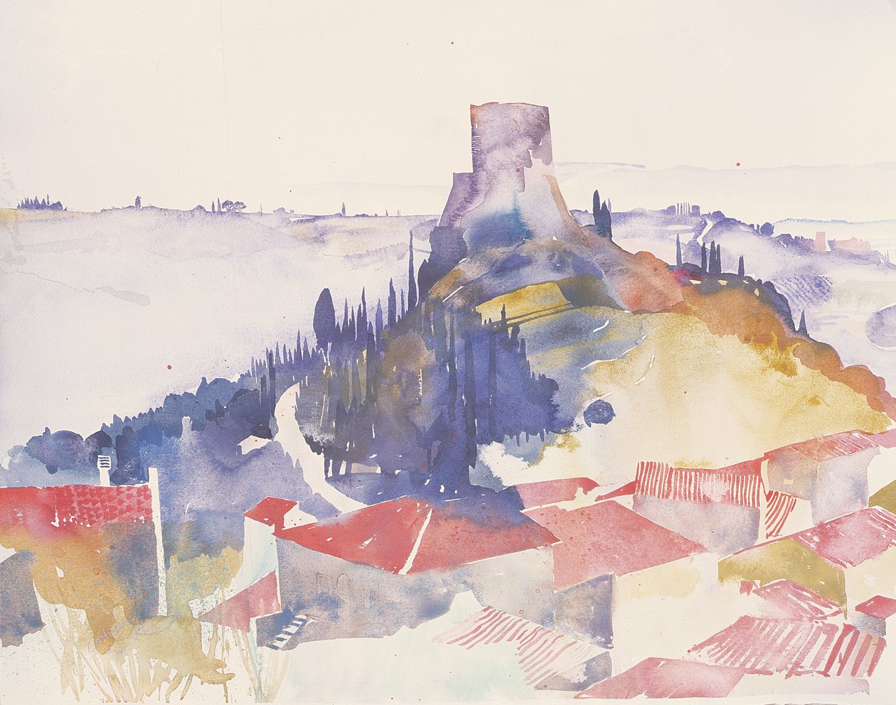 Castiglioni, Itália, 2002 (aguarela) de Simon Fletcher