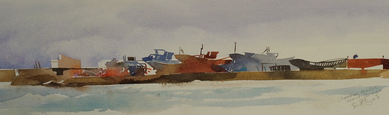 Chantier marine 2008 (aguarela) de Simon Fletcher