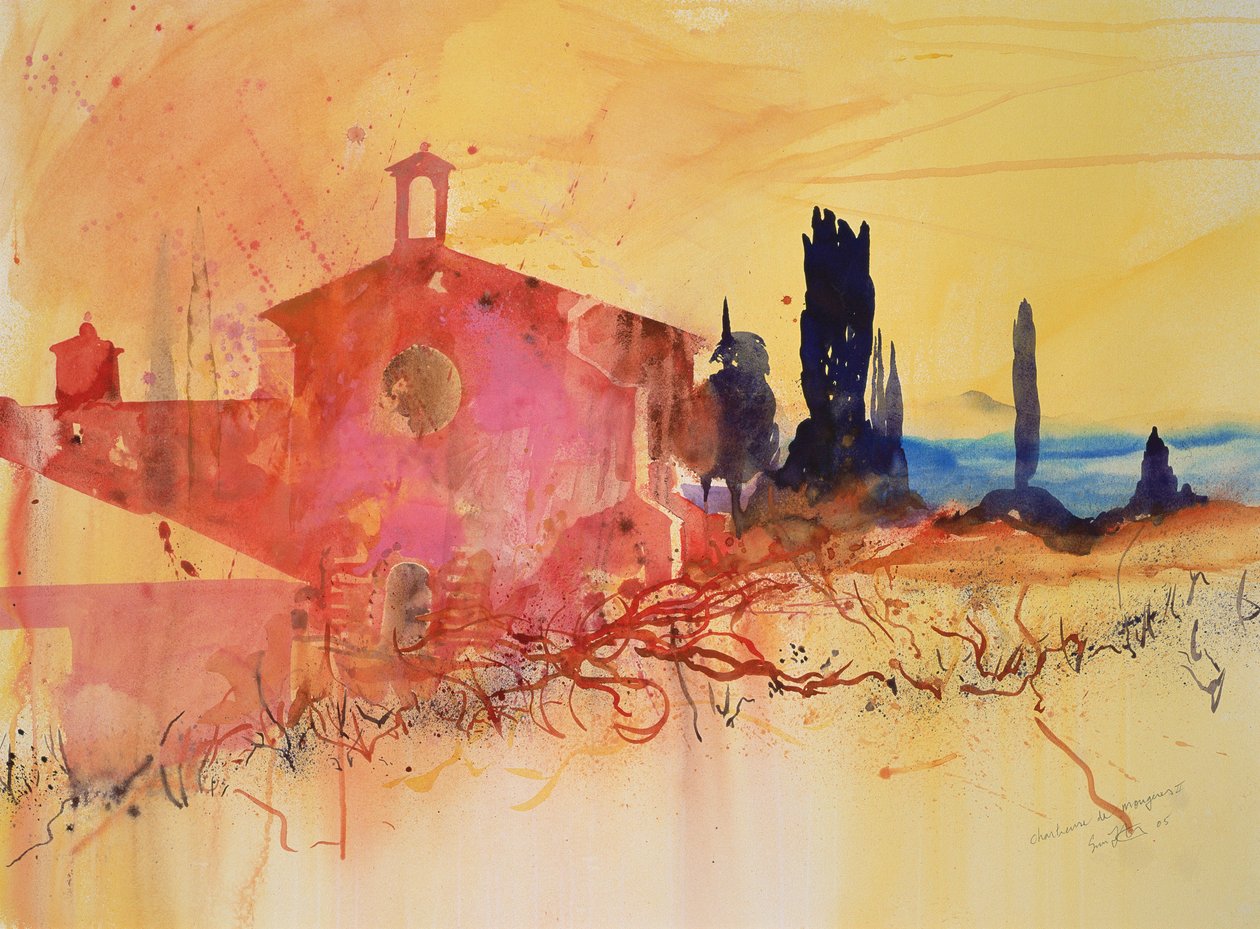 Chartreuse de Mougeres, França, 2004 (aguarela) de Simon Fletcher