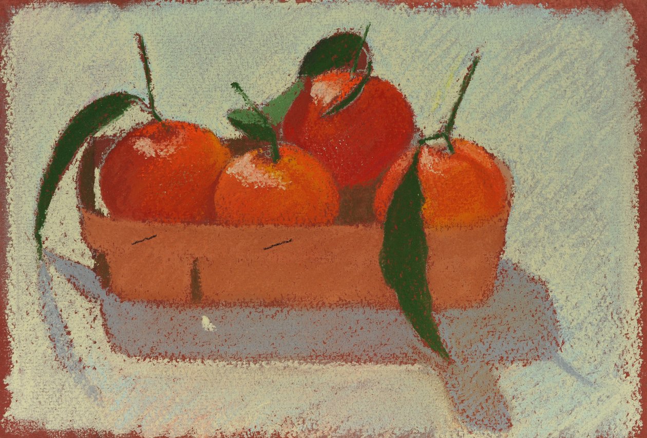Tangerinas de Natal, 2015 (pastel sobre papel) de Simon Fletcher