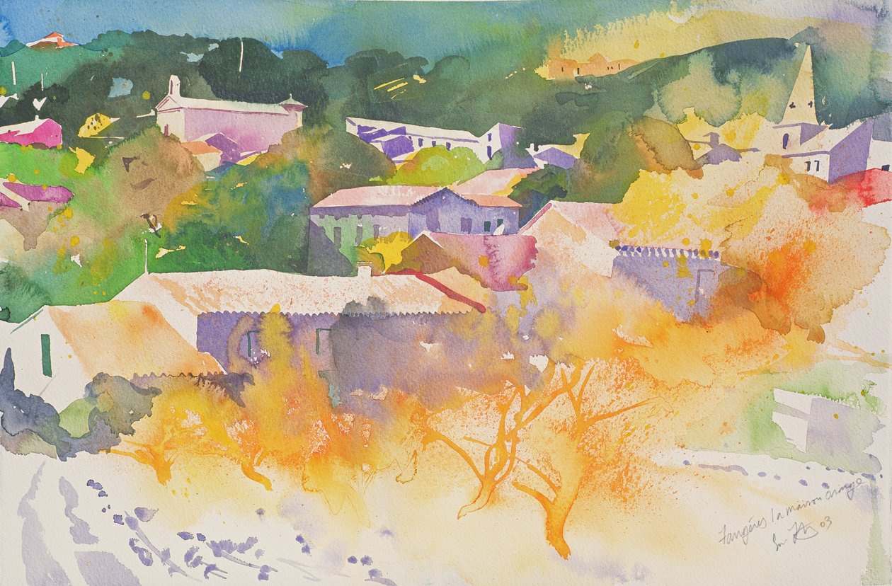 Faugeres, La Maison Orange, 2003 (aguarela sobre papel) de Simon Fletcher