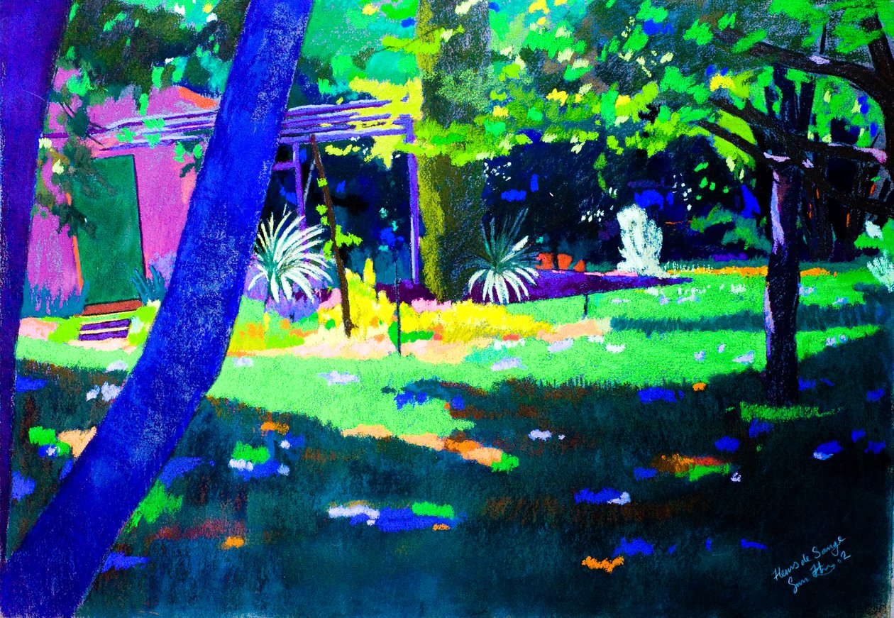 Flores de sálvia (pastel sobre papel) de Simon Fletcher