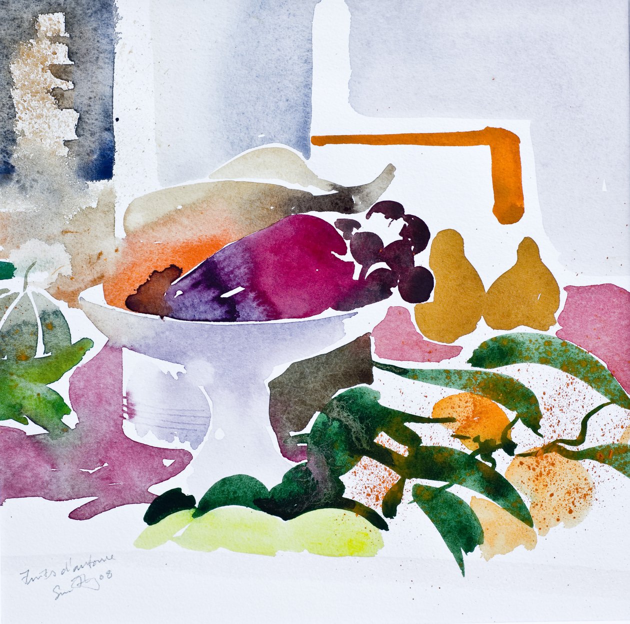 Frutos de outono, 2008 (aguarela) de Simon Fletcher