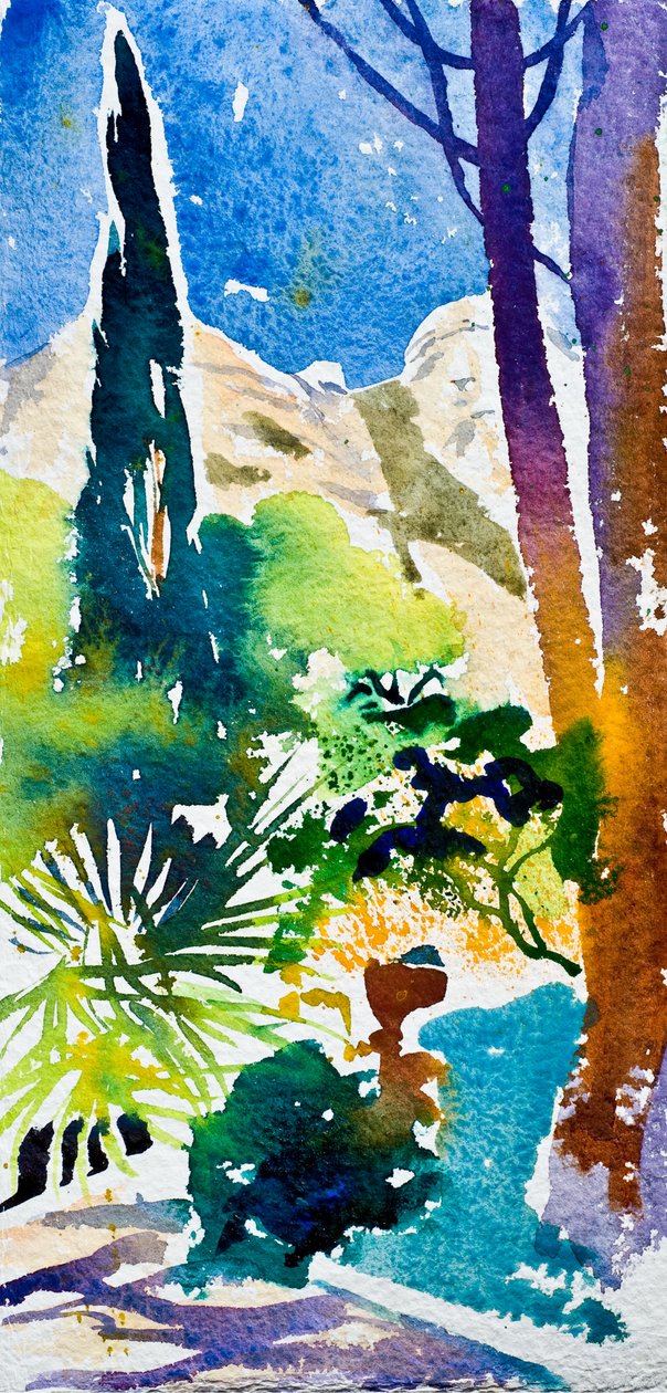 Jardim do Sul (aguarela sobre papel) de Simon Fletcher