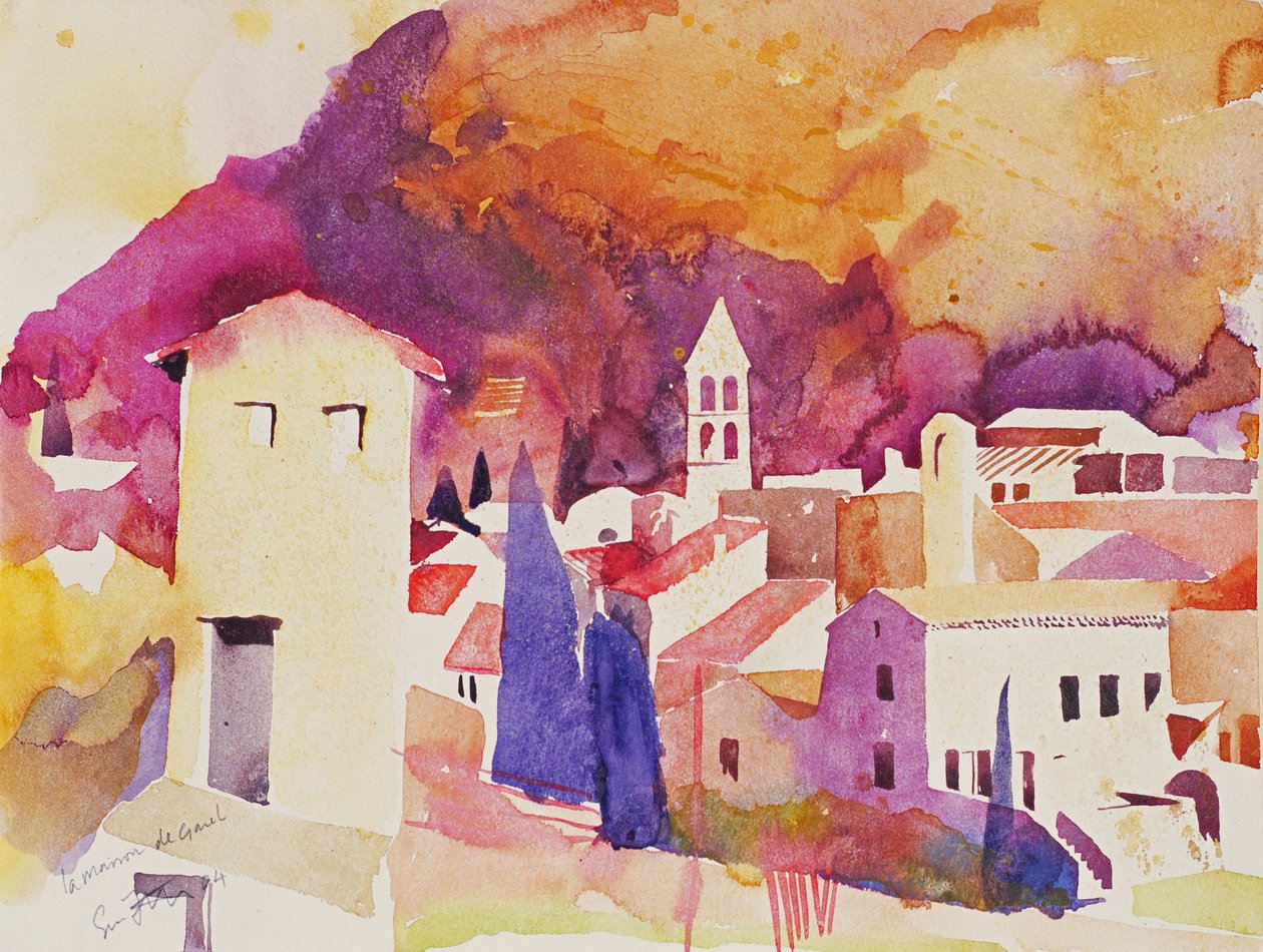 La Maison de Garel, 2004 (aguarela sobre papel) de Simon Fletcher