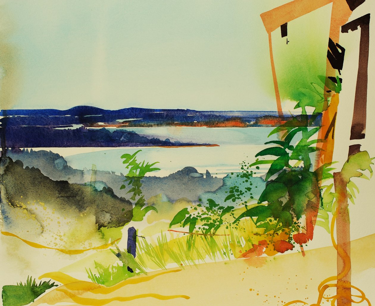 Casa do lago, 2004 (aguarela) de Simon Fletcher