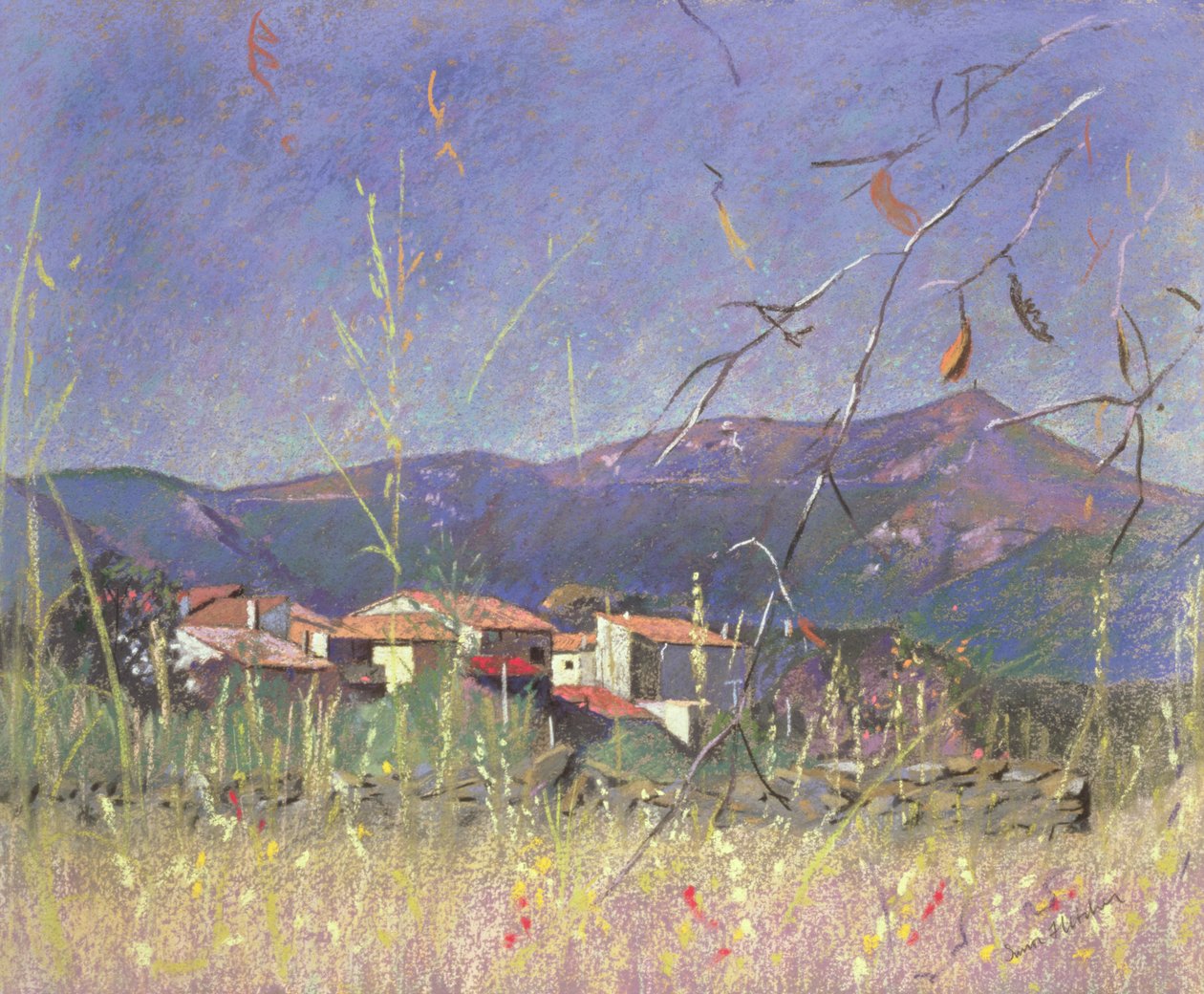 Paisagem (pastel sobre papel) de Simon Fletcher