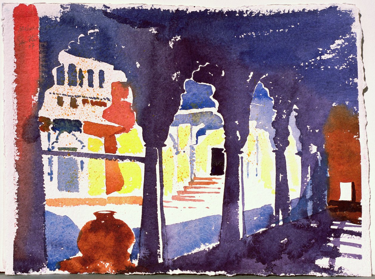 Meherangarh, 2007 (aguarela sobre papel) de Simon Fletcher