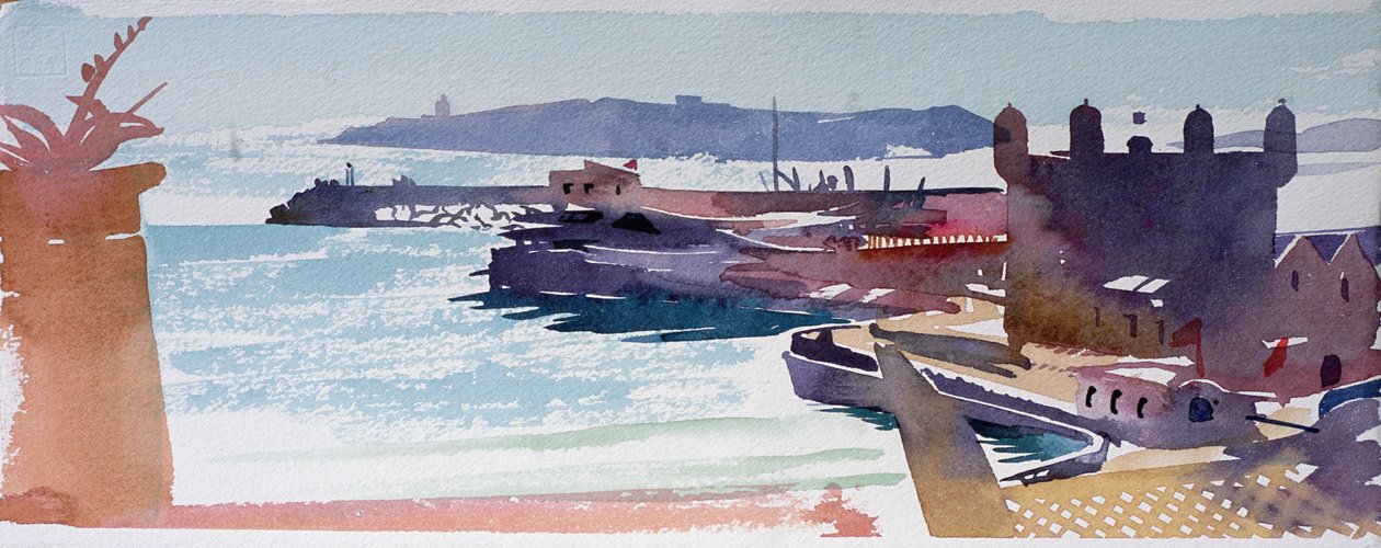 Mogador (aguarela sobre papel) de Simon Fletcher