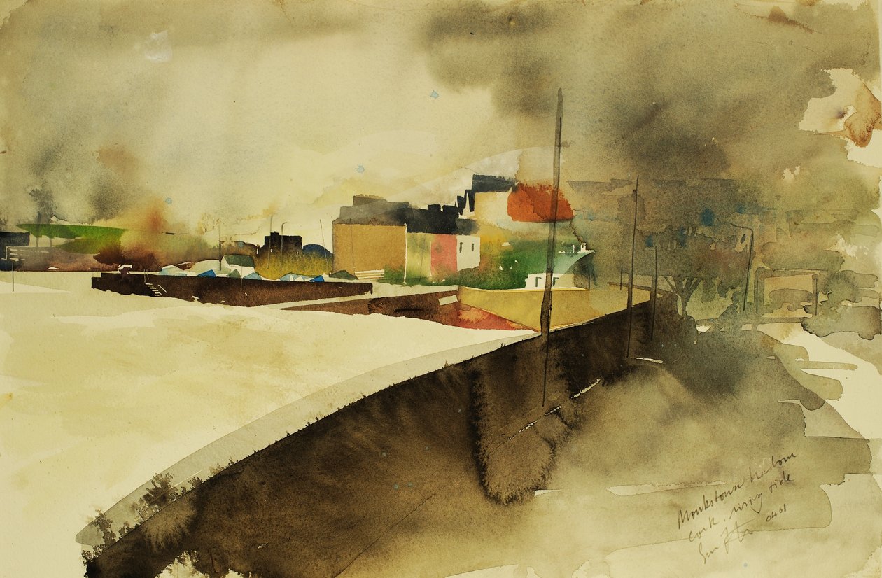 Porto de Monkstown, Cork, 2003 (aguarela) de Simon Fletcher