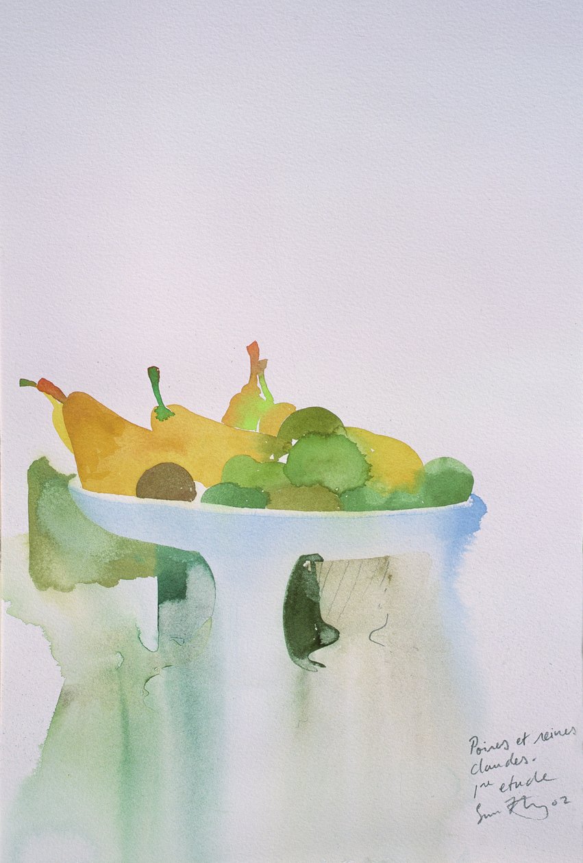 Poire, claudes queens I, 2002 (aguarela) de Simon Fletcher
