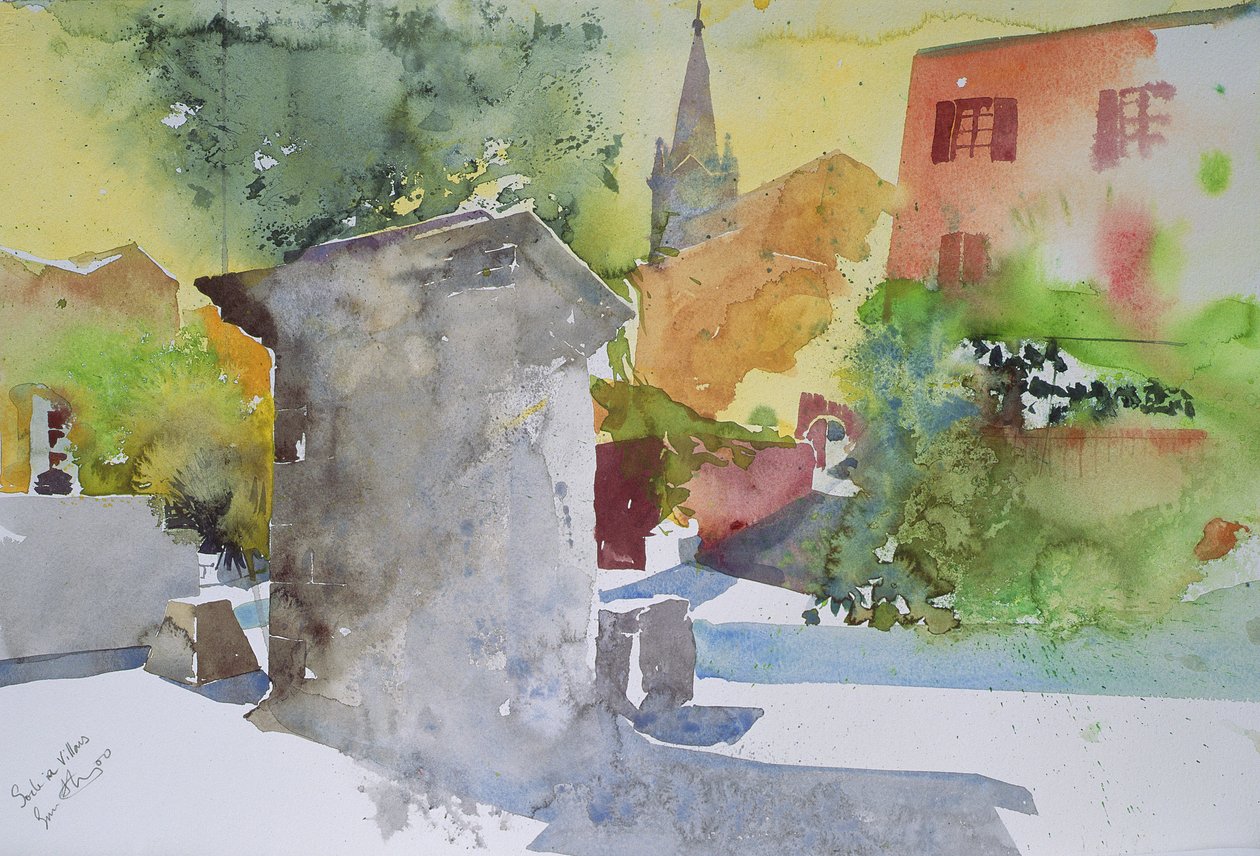 Socle a Villars, França, 2003 (aguarela) de Simon Fletcher