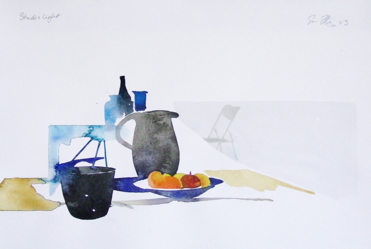 Luz de estúdio (aguarela sobre papel) de Simon Fletcher