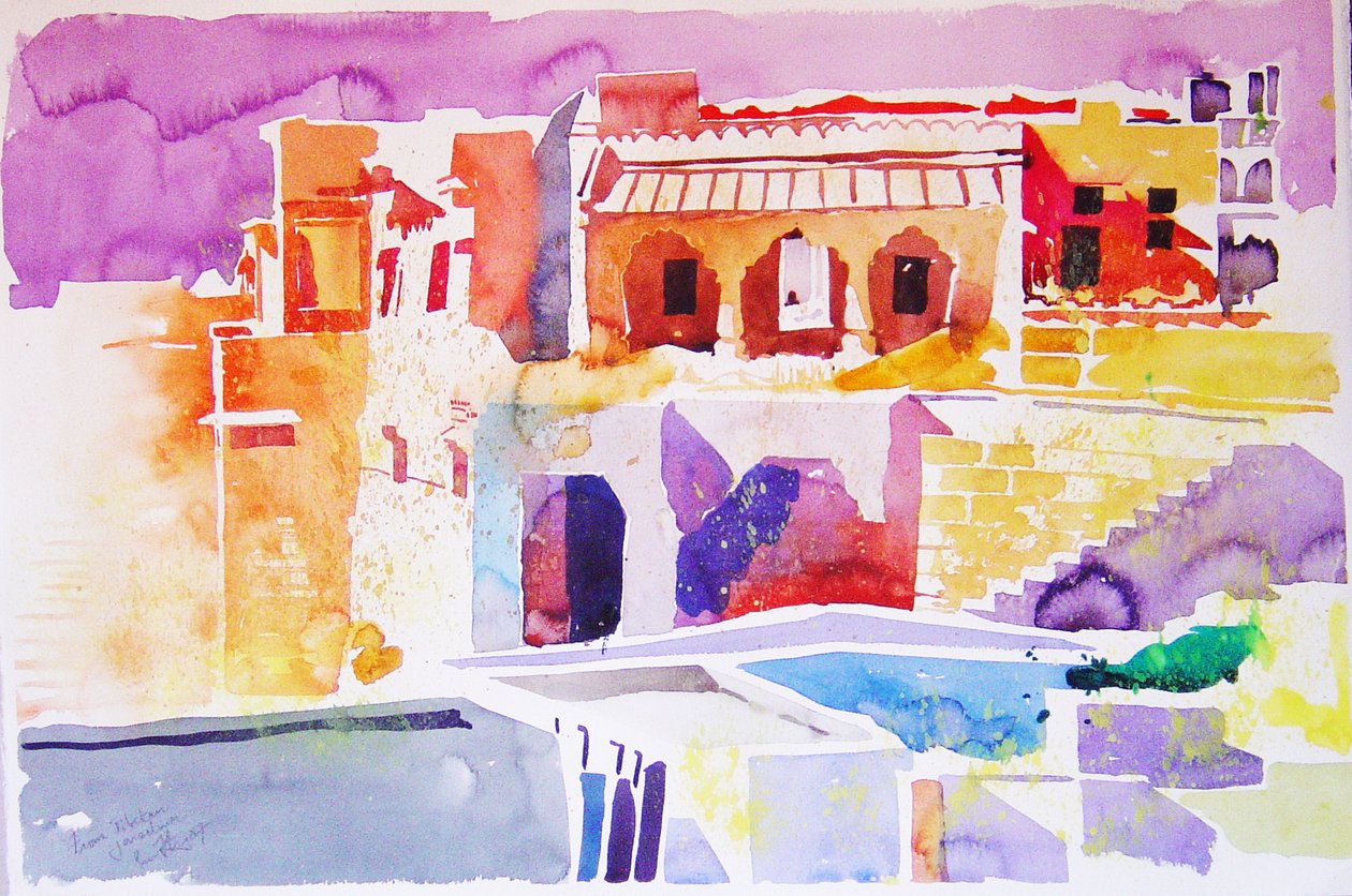 Jaisalmer tibetano (aguarela sobre papel) de Simon Fletcher