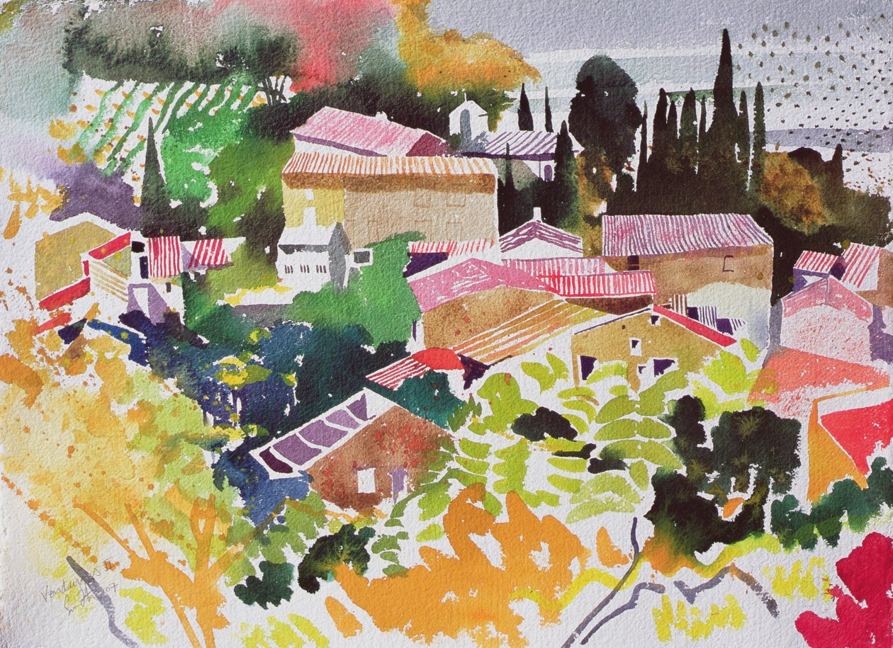 Vendanges II, França, 2012 (aguarela) de Simon Fletcher