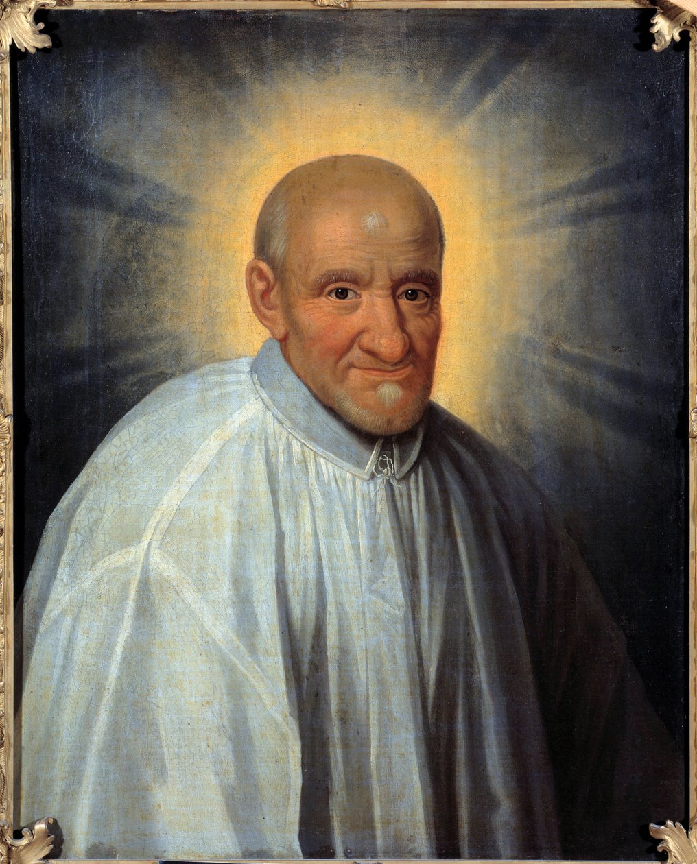 Retrato de São Vicente de Paulo (1576-1660), Chamonier das Galerias e Fundador das Congregações das Filhas da Caridade Pintura de Simão François (1576-1660) 1660 Sol. 0,81 x 0,65 m de Simon Francois