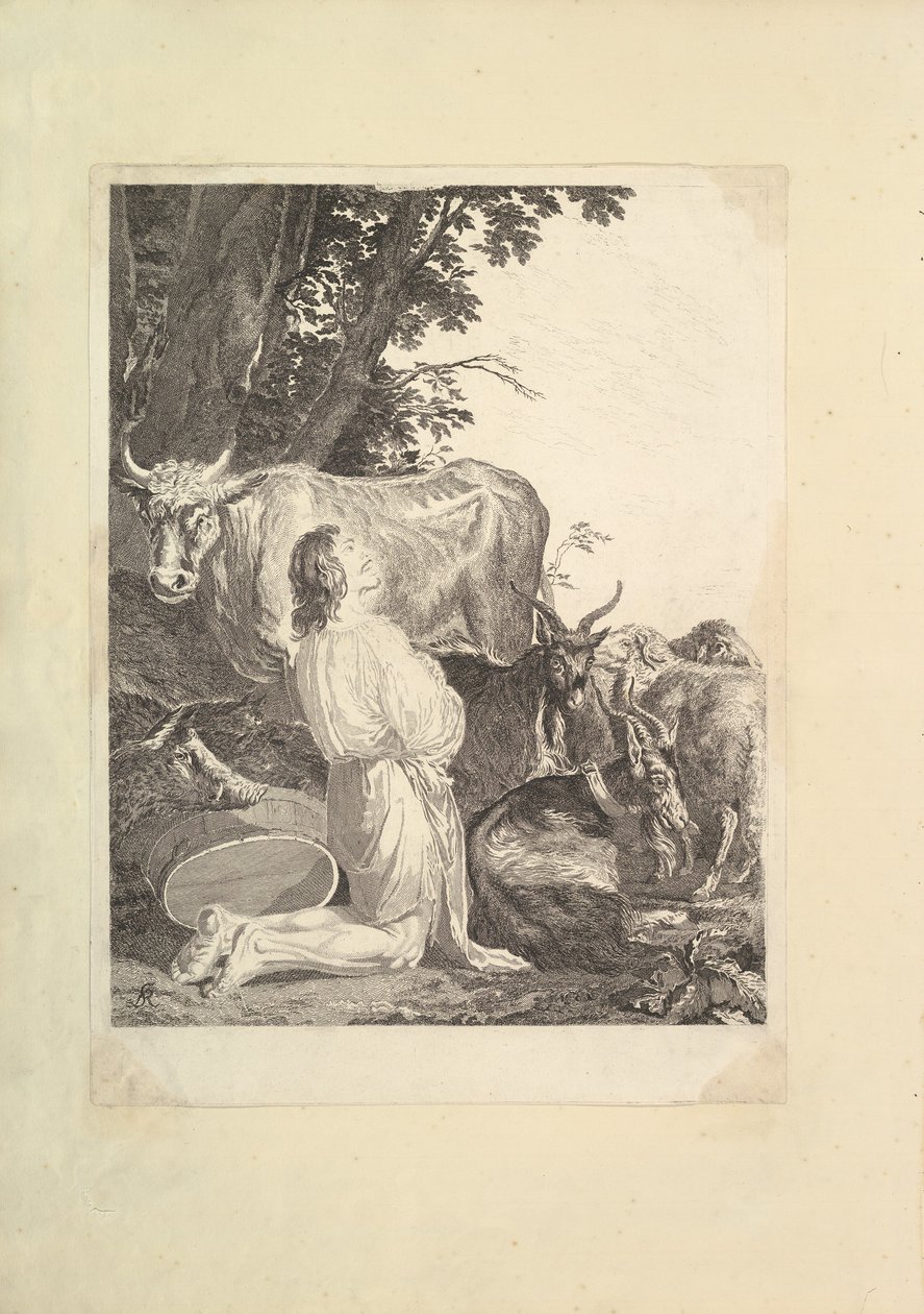 Galeria do filho pródigo Houghton, 1781. de Simon Francois Ravenet