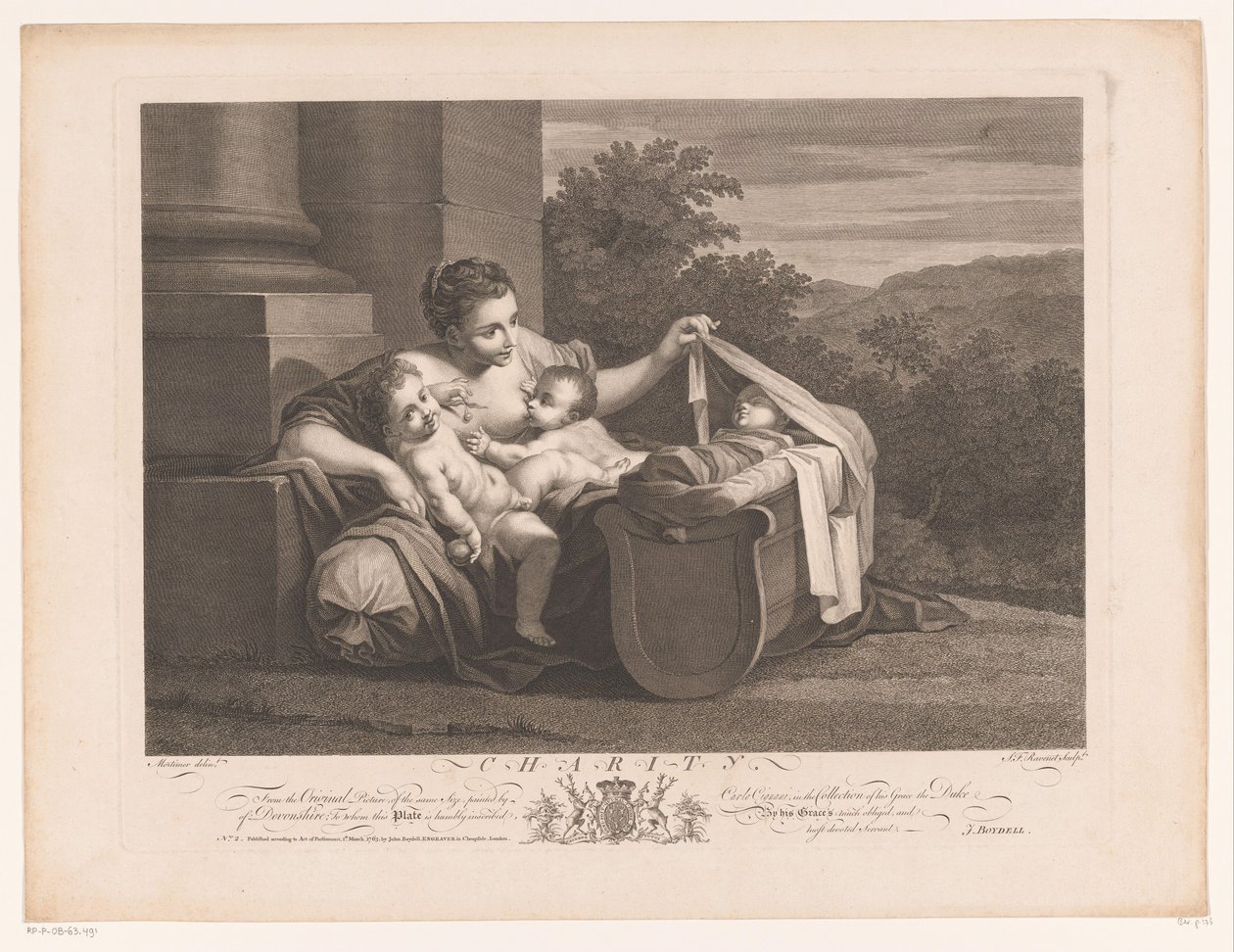 Cáritas
Caridade (título sobre o objecto)
Pinturas do século XVII da colecção Devonshire (título da série) de Simon François Ravenet (le vieux)