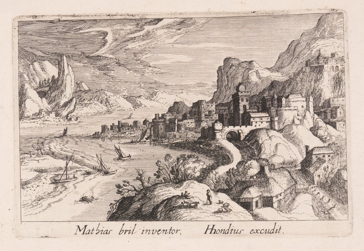 Vale do rio Alpine, de Topographia Variarum Regionum de Simon Frisius