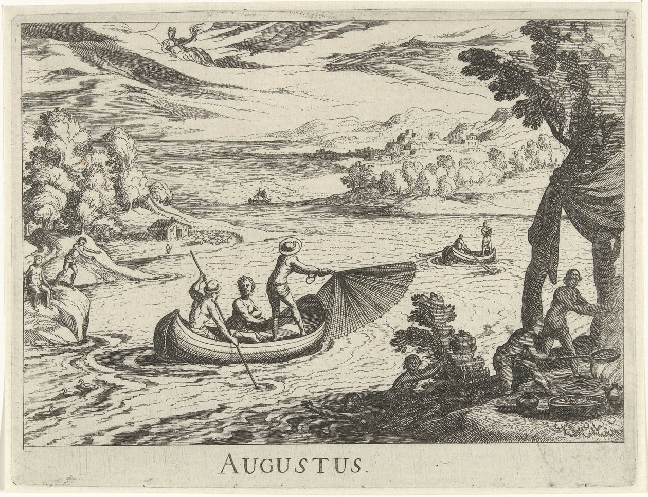 Agosto
Agosto (título sobre o objecto)
Doze meses (título da série) de Simon Frisius