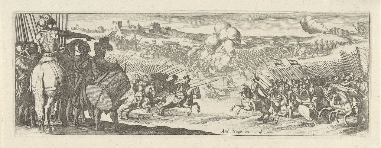 Cavalerista spreekt soldou o dedo do pé
Cavalerie (título da série)
Faecvnda qvam sit acris ingeni viris dilecta Phaebo et gratys Florentia, sit indicant pvgnae, enthea vi pectoris quas Mercuri sculpsit cliens tempestivs (título da série) de Simon Frisius