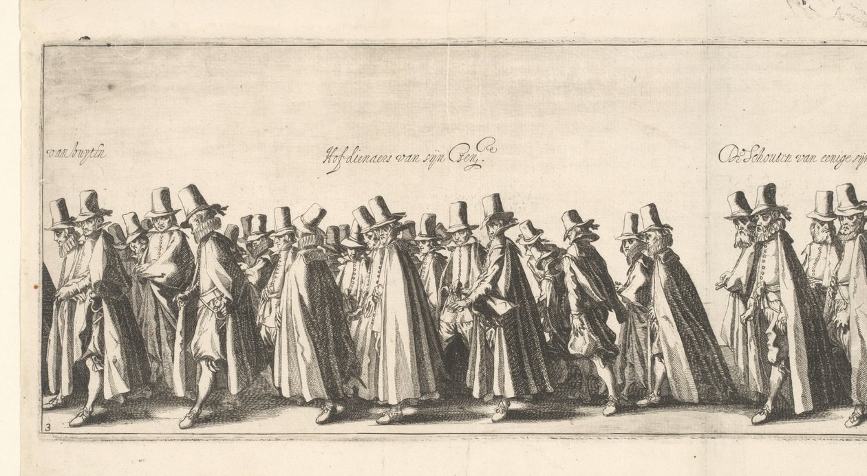 O cortejo fúnebre (placa 3), 1615 de Simon Frisius