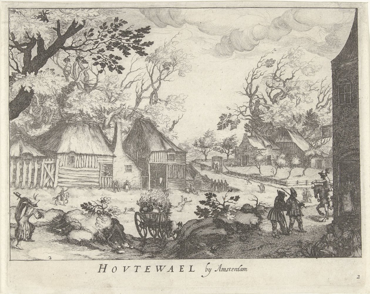 Vista de Houtewael, perto de Amesterdão de Simon Frisius