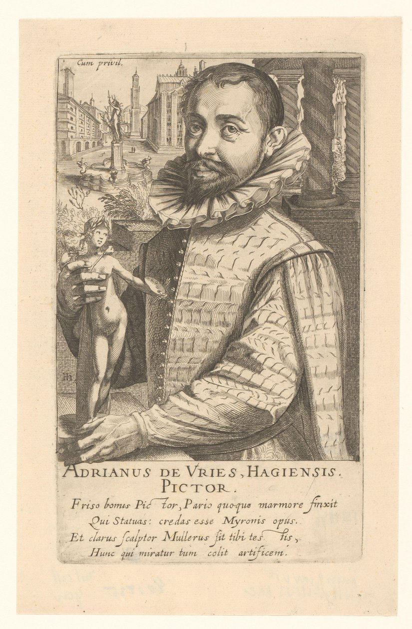 Retrato de Adriaen de Vries de Simon Frisius