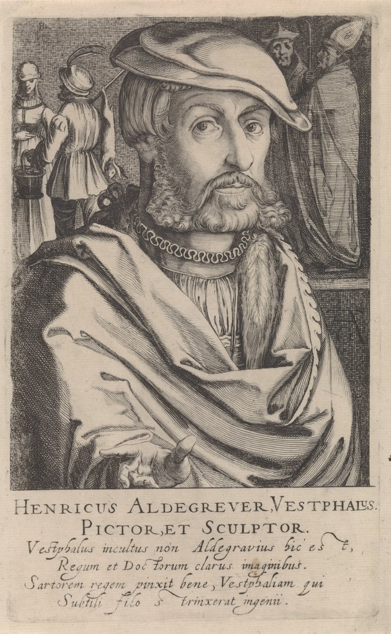 Retrato de Heinrich Aldegrever de Simon Frisius