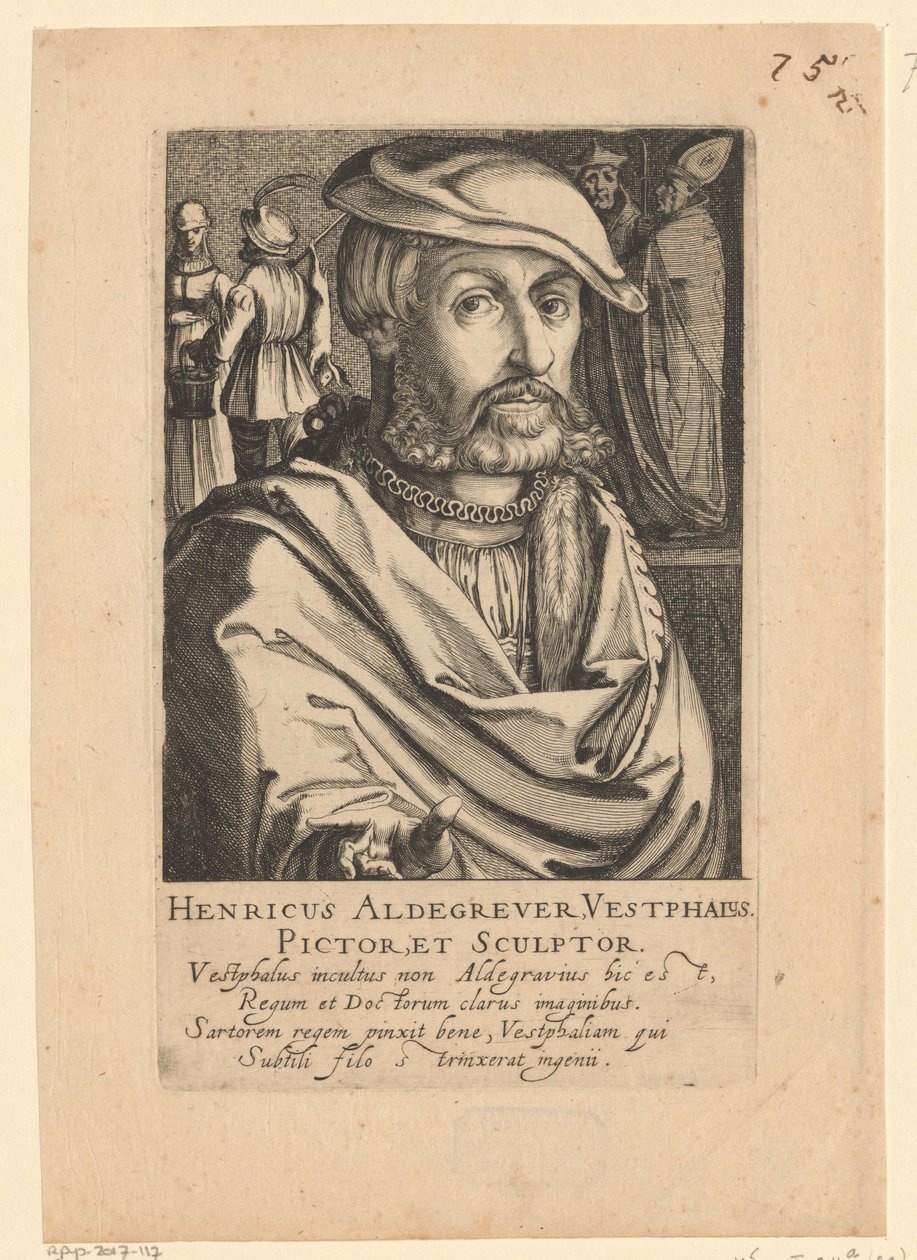 Retrato de Heinrich Aldegrever de Simon Frisius