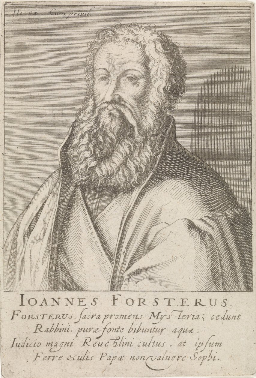 Retrato de Johann Forster de Simon Frisius