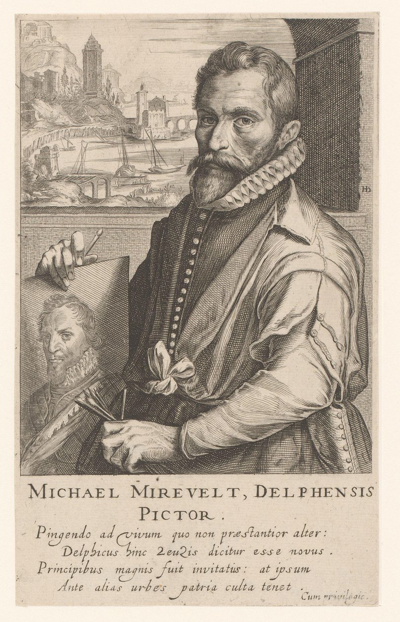 Retrato de Michiel Mierevelt de Simon Frisius