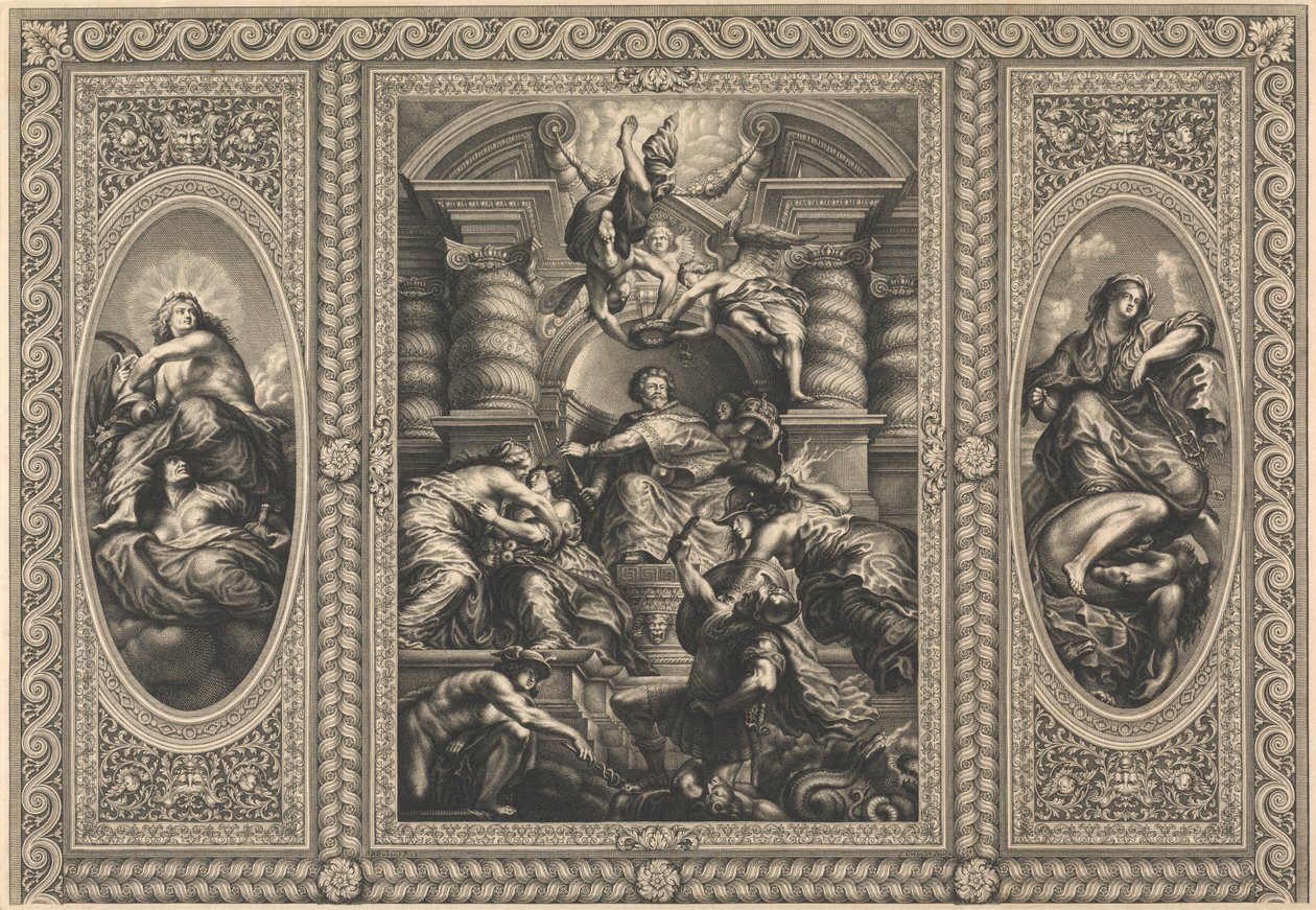 O Tecto da Casa de Banquetes em Whitehall: O Reino Pacífico de James I de Simon Gribelin