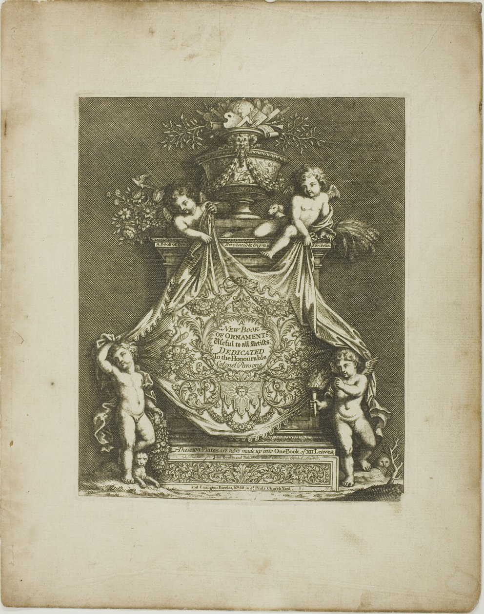 Prato Um, de A New Book of Ornaments de Simon Gribelin II